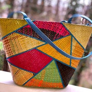 Multi Color Straw Bag